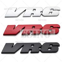 สัญลักษณ์3D แต่งรถโลหะโครเมี่ยม VR6ซิงค์อัลลอยสัญลักษณ์ป้ายติดตัวถังสติกเกอร์สำหรับ Volkswagen กอล์ฟ R32 Passat CC R36 GT Touareg Phaeton