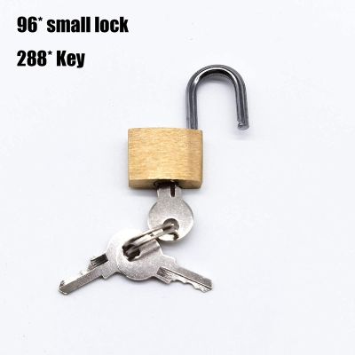 Mini Padlock Small Padlock Solid Brass Locks with Key for Luggage Lock, Backpack,Gym Locker Lock, Suitcase Lock(96PCS)