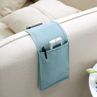 Sofa Side Pouch Cotton Linen Bedside Hanging Couch Storage Bag Organizer Bed Desk Bag Sofa Hanging Bag Storage Pockets