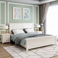 [COD] oak bed style white solid 1.8m single simple modern high box storage