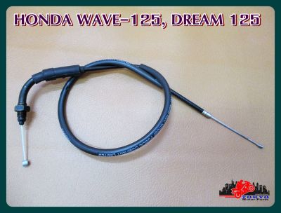 HONDA WAVE125  DREAM125 UPPER THROTTLE CABLE "HIGH QUALITY" // สายเร่งบน สายคันเร่ง สีดำ สินค้าคุณภาพดี