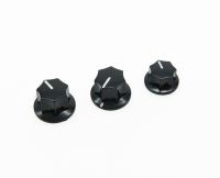 KAISH Set of 3 USA Spec JB Knobs 1/4" JB Large and Small Knob Set Black