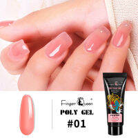 Fingerqueen 12สีโพลียูวีเจลชมพูขาวใสคริสตัลไฟLEDอะคริลิคสร้างเคล็ดลับเจลเล็บโพลีขยายเจลเล็บเจลโปแลนด์