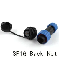 SP16 Waterproof Back Nut Connector Male Plug Female Socket 2/3/4/5/6/7/8/9 Pin IP68 Wire Cable Connector Aviation Plug