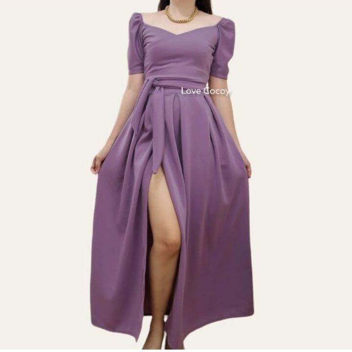 PASTEL LONG DRESS MAXI FORMAL ENTOURAGE GOWN CIVIL WEDDING Lazada PH