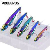 PROBEROS 5ชิ้นเหยื่อปลอมสำหรับตกปลาโลหะ5กรัม-20กรัม Wobbler ที่มีสีสันเหยื่อตกปลากะพงจมสปินเนอร์ว่ายน้ำพร้อม DW559กล่องพีพี