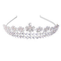 Fenteer ดอกไม้เจ้าสาวงานแต่งงาน Diamante Rhinestone แถบคาดศีรษะคริสตัล Headpiece