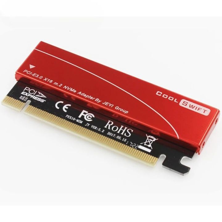 NGFF M.2 NVMe SSD TO PCIE 3.0 X1 adapter Test card with heat sink