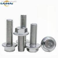 ❈ M4 M5 M6 M8 M10 M12 A2-70 304 Stainless Steel Hexagon Head with Serrated Flange Cap Screw Hex Washer Head Bolt DIN6921