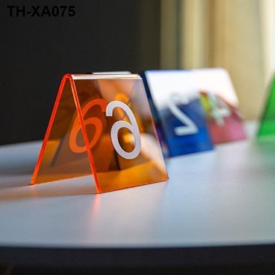 Color acrylic tablet stands the number plate desktop menu seat CARDS stand digital UV