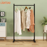 ราวตากผ้า ที่แขวนเสื้อผ้า ราวตากผ้าตั้งพื้น ราวตากผ้าอเนกประสงค์  coat rack 2 ขนาด จัดเก็บเสื้อผ้า ให้มีระเบียบ แข็งแรง lights4u