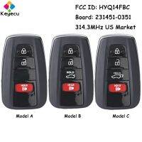 KEYECU กุญแจ Mobil Remote Control อัจฉริยะมีปุ่ม3/4ปุ่มสำหรับ Toyota RAV4 Camry Prius Highlander Avalon US Fob HYQ14FBC 231451-0351