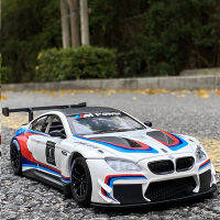 1:24 BMW M6 GT3 Le Mans ล้อแม็กรถแข่งรุ่น D Iecasts โลหะของเล่นรถสปอร์ตรุ่นจำลองแสงเสียงของที่ระลึกคอลเลกชัน F122