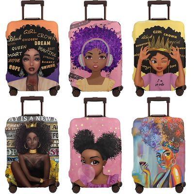 African American Black Girl Travel Luggage Cover Afro Women Graffiti Washable Suitcase Protector Suitcase Cover Baggage Covers