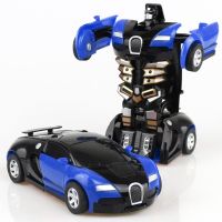 New One key Deformation Car Toys Automatic Transform Robot Plastic Model Car Funny Diecasts Toy Boys Amazing Gifts Kid Toy
