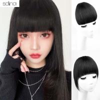 SDINA กิ๊บติดผมฟูสำหรับต่อผมหนาขึ้นผม Bang Fringe เหนือศีรษะแบบธรรมชาติคลิปวิกผมผมหน้าม้าสั้นตรงหน้าม้าวิกผมสังเคราะห์แผ่น