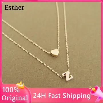 Shop Necklace Women Gold 18k Double Heart with great discounts and prices  online - Feb 2024