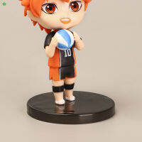 Haikyuu Hinata Sugawara Oikawa ตุ๊กตาขยับแขนขาได้4ชิ้นพร้อมแท่นโมเดลตุ๊กตาเค้กตกแต่งของเล่นสำหรับเด็กผู้ใหญ่9ซม.