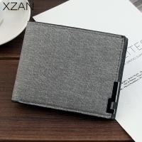 Multifunctional Mens Canvas Wallet Leisure Travel Lightweight Portable Short Style All Match Male Credit Card Holder Coin Purse