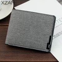 【CC】 Multifunctional Mens Canvas Wallet Leisure Short All Match Male Credit Card Holder Coin Purse