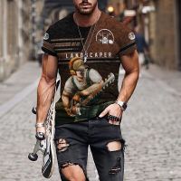 2023 new arrive- xzx180305   Landscaper Graphic Mens T-Shirts For Men Summer 3D Print Tops Short Sleeve Street Fashion Casual Oversized Tee Shirts Unisex