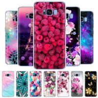 ☍❀☃ Soft TPU Case for Samsung Galaxy S8 Cute Flower Cat Phone Cover 360 Full Protective Coque for SamsungS8 GalaxyS8 Plus S8 Funda