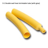 1Meter 2mm Dual Wall Heat Shrink Tube 3:1 Ratio Adhesive Lined With Glue Tubing Wrap Wire Cable Yellow Cable Management