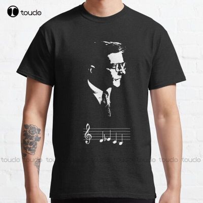 New Dmitri Shostakovich Dsch Motif Musical Notes Classic T-Shirt Christian Shirts For Women S-5XL workout&nbsp;shirts Unisex