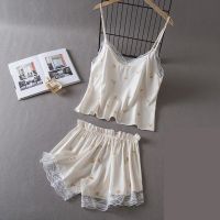 【CC】❈❣  Suspender Set New Print Nightwear Sleepwear Pijamas Rayon Homewear