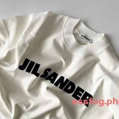 [Correct Version] JIL Letter Short Sleeve oversize Loose SANDER Men Women Same Style Simple Casual T-Shirt Trendy 2021