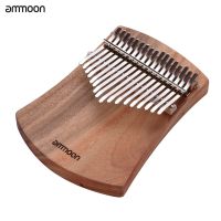 Ammoon เปียโนนิ้วหัวแม่มือ17-คีย์ Kalimba Camphorwood C โทนพร้อมหนังสือเพลงกระเป๋าใส่โน๊ตบุ๊คแบบพกพาสเกลโน้ตดนตรีสติ๊กเกอร์ค้อนจูน