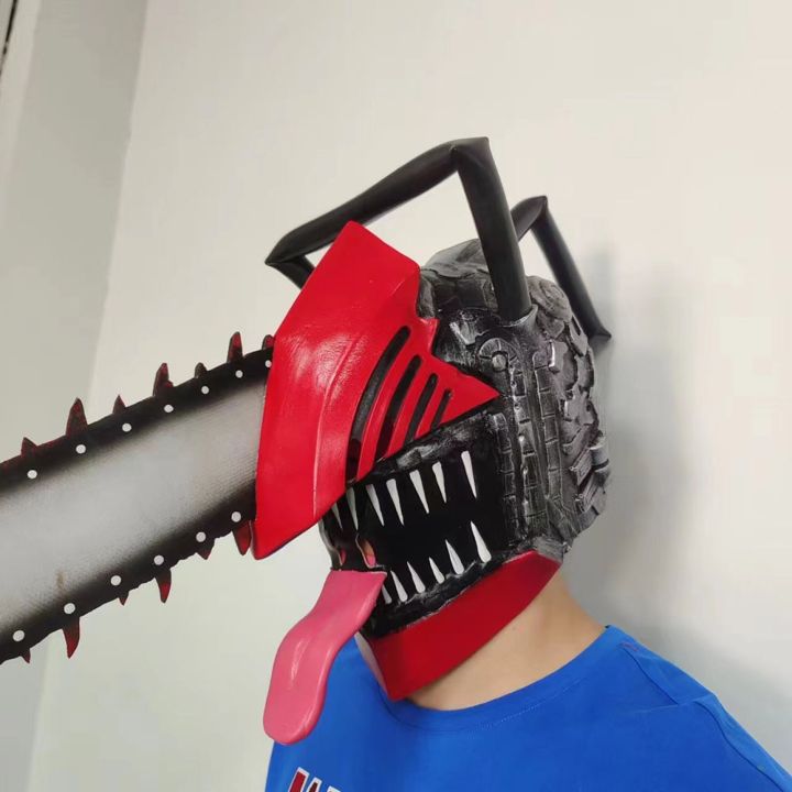 Denji Cosplay Mask Anime Chainsaw Man Denji Pochita Cosplay Latex Mask  Halloween Party Props for Adult