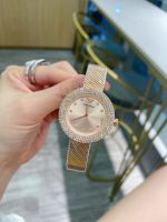 Armani Women Watch Stainless Steel Mesh Strap Women Quartz Watch Diamond Trimmed Fashion Women S Watch 6 Colors.นาฬิกาผู้หญิง