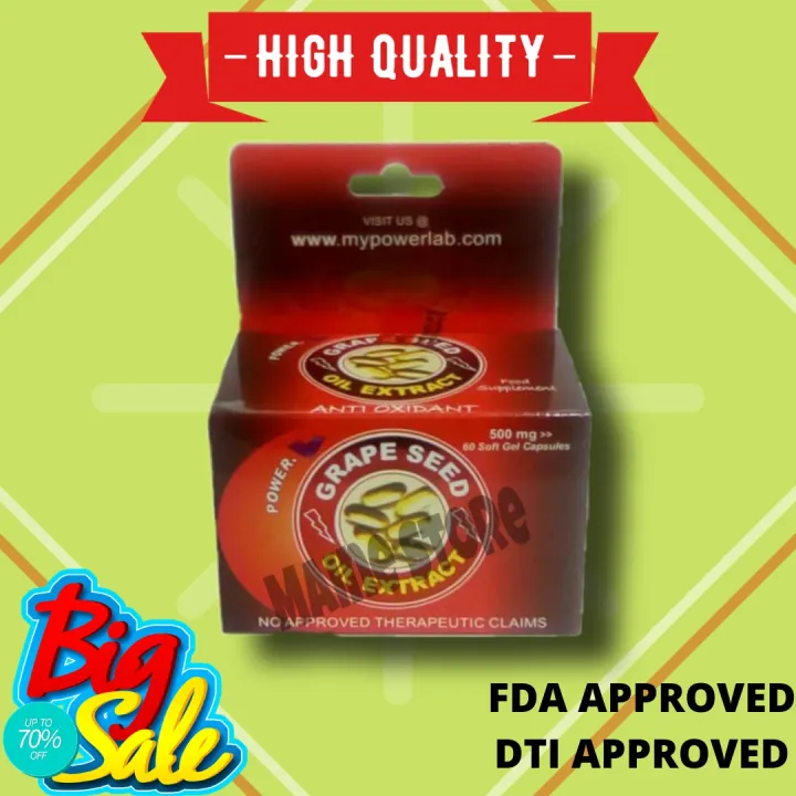 GRAPE SEED OIL EXTRACT (60 SOFTGELS) Lazada PH