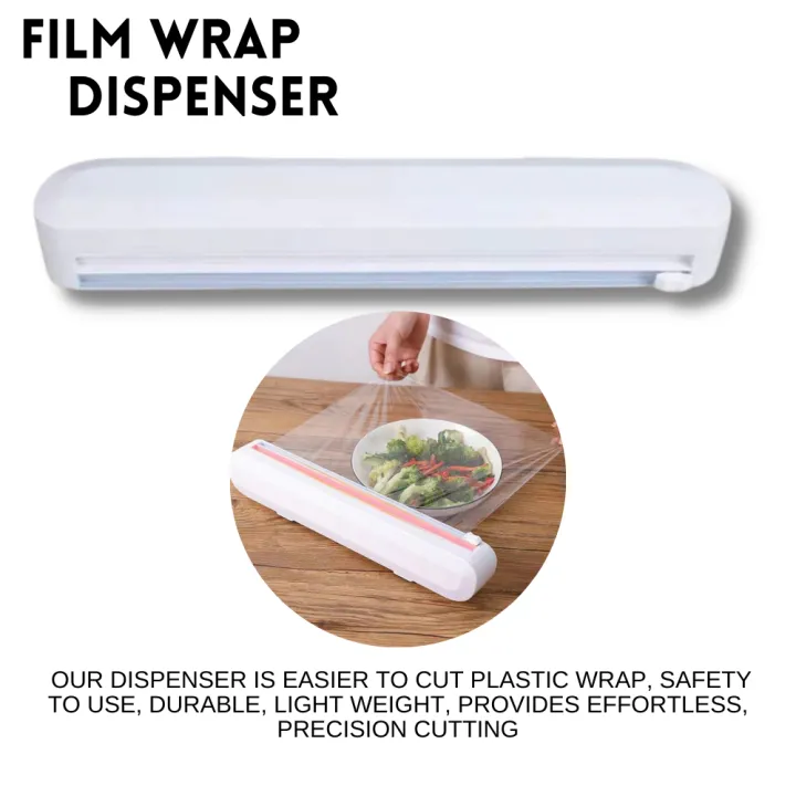 Plastic Wrap Dispenser with Cutter, Plastic Wrap Cutter, Aluminum foil