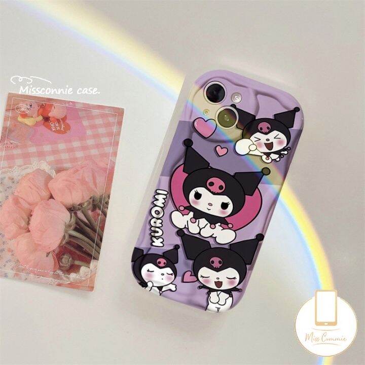 เคสโทรศัพท์มือถือ-ขอบโค้ง-ลายการ์ตูนหมีสตรอเบอร์รี่-คุโรมิ-สําหรับ-oppo-a57-a17-a95-a16-a77-a52-a96-a5-a74-a3s-a77s-a76-a1k-a15-a54-a15s-a55-a5s-a16k-a7-a31-a53-a9-a12-a17k-a16s