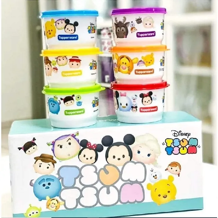 Gift Set]Tupperware Disney Tsum Tsum 110ml(6 Pcs) with Gift Box