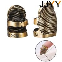 ๑ JJYY 2PCS Retro Sewing Thimble Needles Finger Protector Metal Shield Protector Fingertip Thimble Pin Needles Partner Sewing Tool