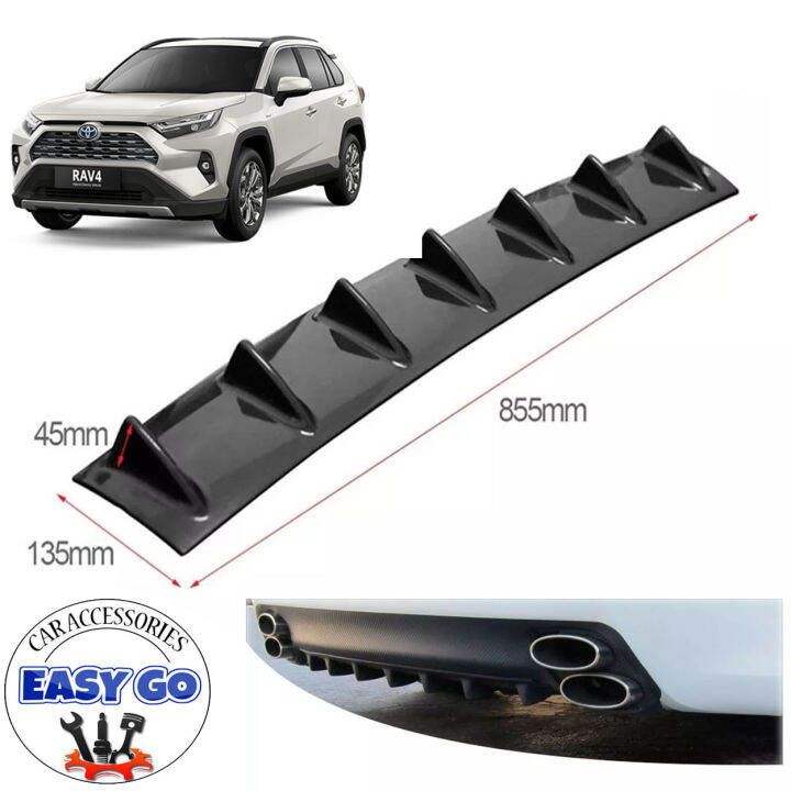 UNIVERSAL CARBON LOOK REAR BUMPER DIFFUSER | Lazada PH