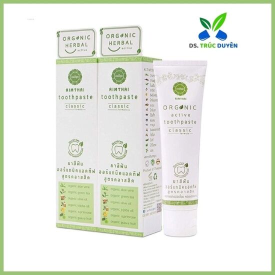 Kem đánh răng organic aimthai 100g giúp răng trắng sáng, giảm hôi miệng - ảnh sản phẩm 1