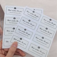 40-80pcs/pack Rectangle Thank You Stickers Best Wishes for You Sticker for Small Business Gift Decor Package Seal Labels Sticker Stickers Labels