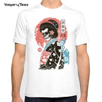 New Summer Men Japanese Style Painting Art Classic T-Shirts Yokai Geisha Print Tshirts Streetwear Ulzzang Harajuku T-Shirt