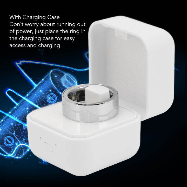 R18 Enamel Smart Ring Waterproof Heart Rate Blood Oxygen Monitor ...