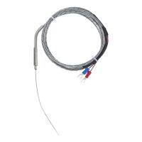 K-Type Thermocouple เซ็นเซอร์อุณหภูมิป้องกันลวดความยาว1เมตร/3.28FT โลหะ P Robe ความยาว100มิลลิเมตรวัดอุณหภูมิ-40-800 ℃