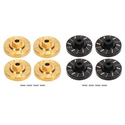 4Pcs Brass Wheel Hex Hub Adapter Counterweight Brake Disc for 1/18 FMS RC Car Upgrade Parts