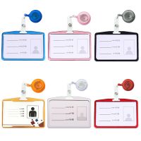 【CW】 Metal Card Cover ID Holders Chest Tag for Staff Office Workers Name Badges Sleeve Badge Holder Reel