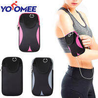 Yoomee สายรัดแขนเล่นกีฬากระเป๋ารัดต้นแขนกลางแจ้ง Multifunctional การออกกำลังกายที่วางโทรศัพท์กรณี GYM สายรัดแขนพกพาฟิตเนสเหงื่อ PROOF Casual กระเป๋ารัดต้นแขน 4 ~ 6 โทรศัพท์มือถือสีเทา