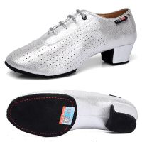 Women Latin Dance Shoes Ballroom PU Leather Ladies Girls Modern Jazz Dance Shoes Silver Black Salsa Dancing Shoes Teacher Shoe Shoes Accessories