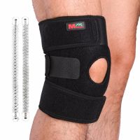 【hot】！ B01 Adjustable Leg Knee Support Brace Wrap Protector Sleeve Cap Patella Guard 2 Barsone SizeBlack  1PCS