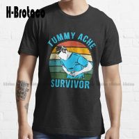 Tummy Ache Survivor Shirt Trending T-Shirt Shirts Men High Quality Cute Elegant Lovely Kawaii Cartoon Sweet Cotton Tee Shirts